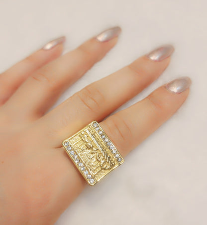 Bague La Cène plaquée or