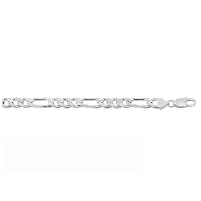ਸਟਰਲਿੰਗ ਸਿਲਵਰ ਫਿਗਾਰੋ ਚੇਨ (6.8mm)