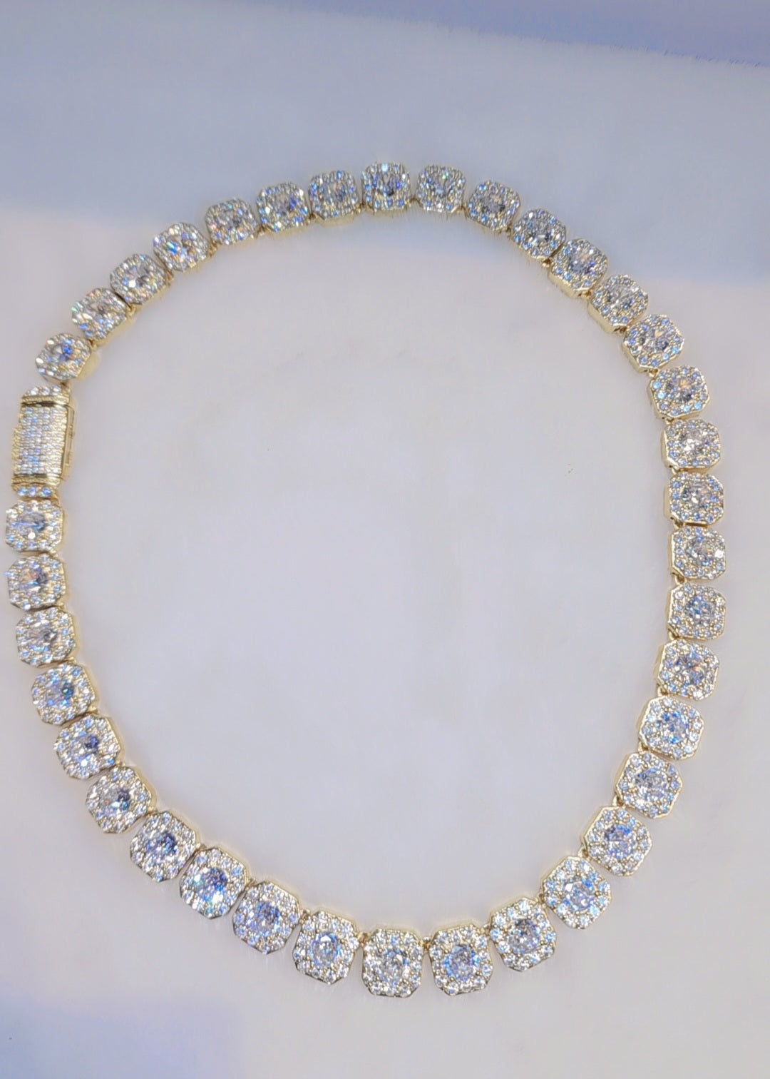 Chaîne plaquée or glacée