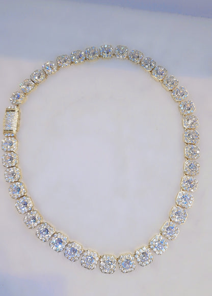 Chaîne plaquée or glacée