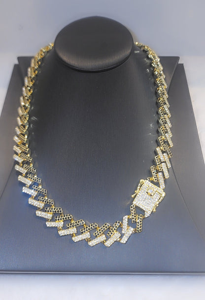 Chaîne plaquée or glacée