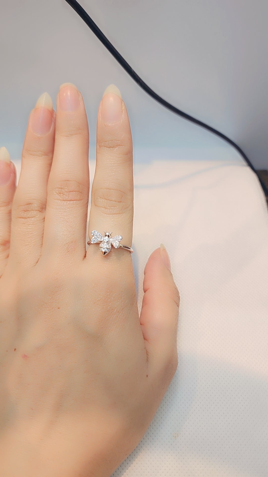 Bague bourdon en argent sterling