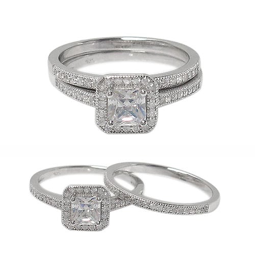 Bague superposée en argent sterling