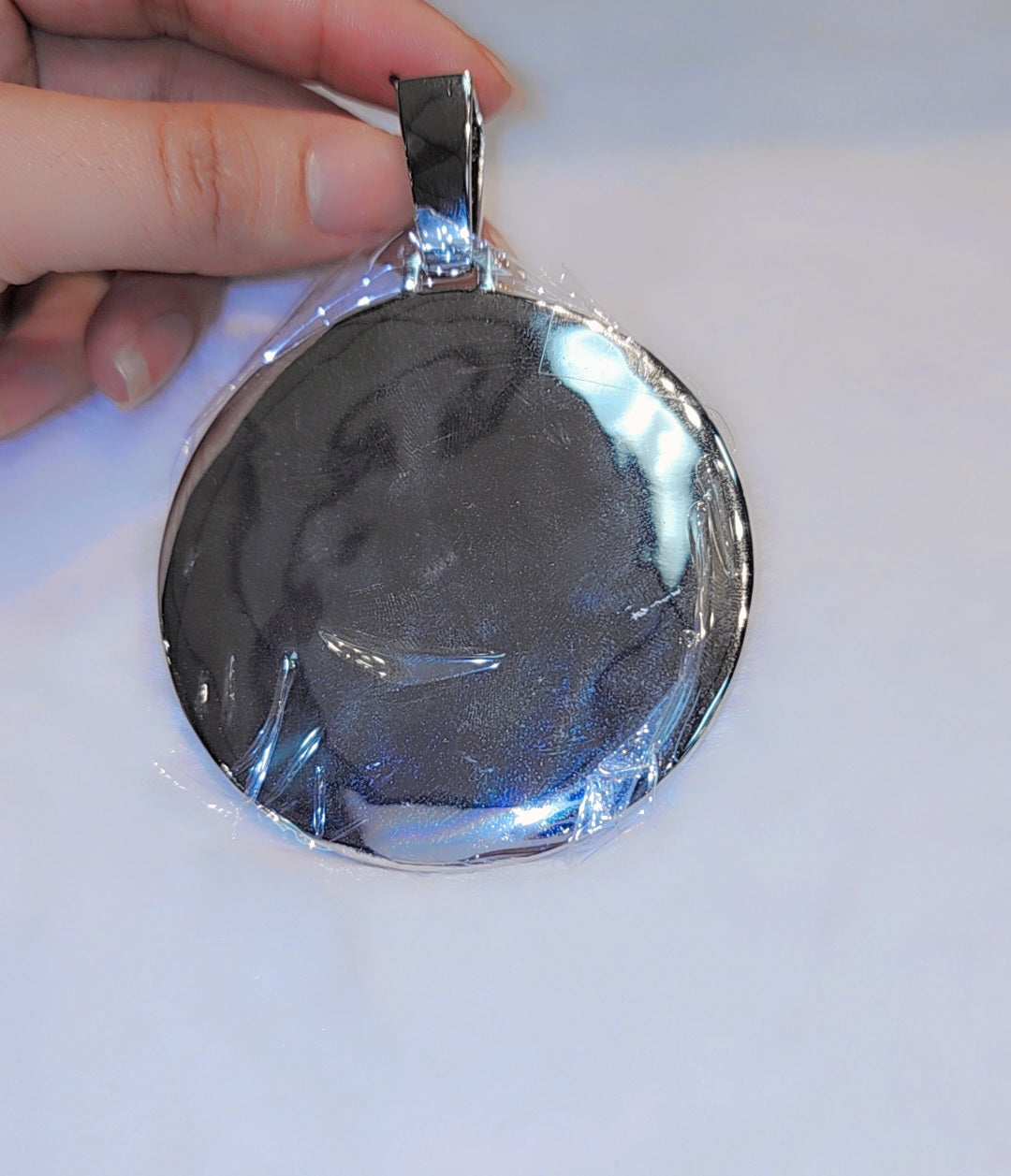 Pendentif photo glacé