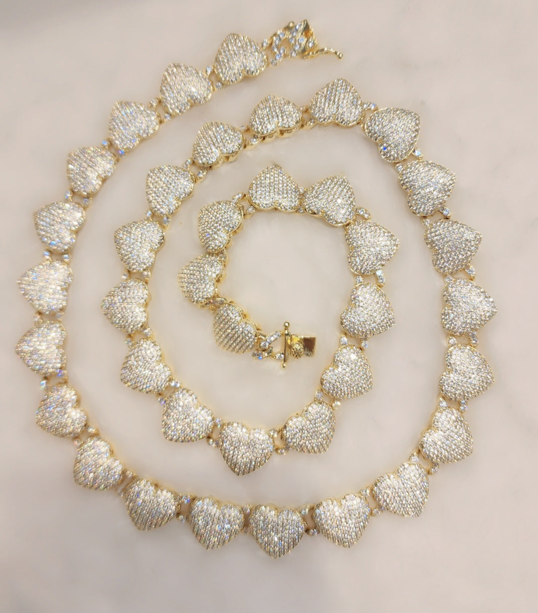 Chaîne plaquée or glacée