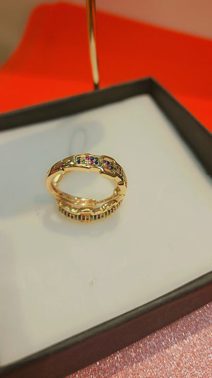 Boucle d'oreille plaquée or