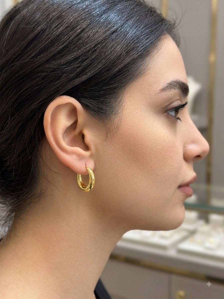Sterling silver hoop earrings