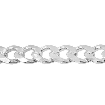 Chaîne gourmette en argent sterling (8,1 mm)