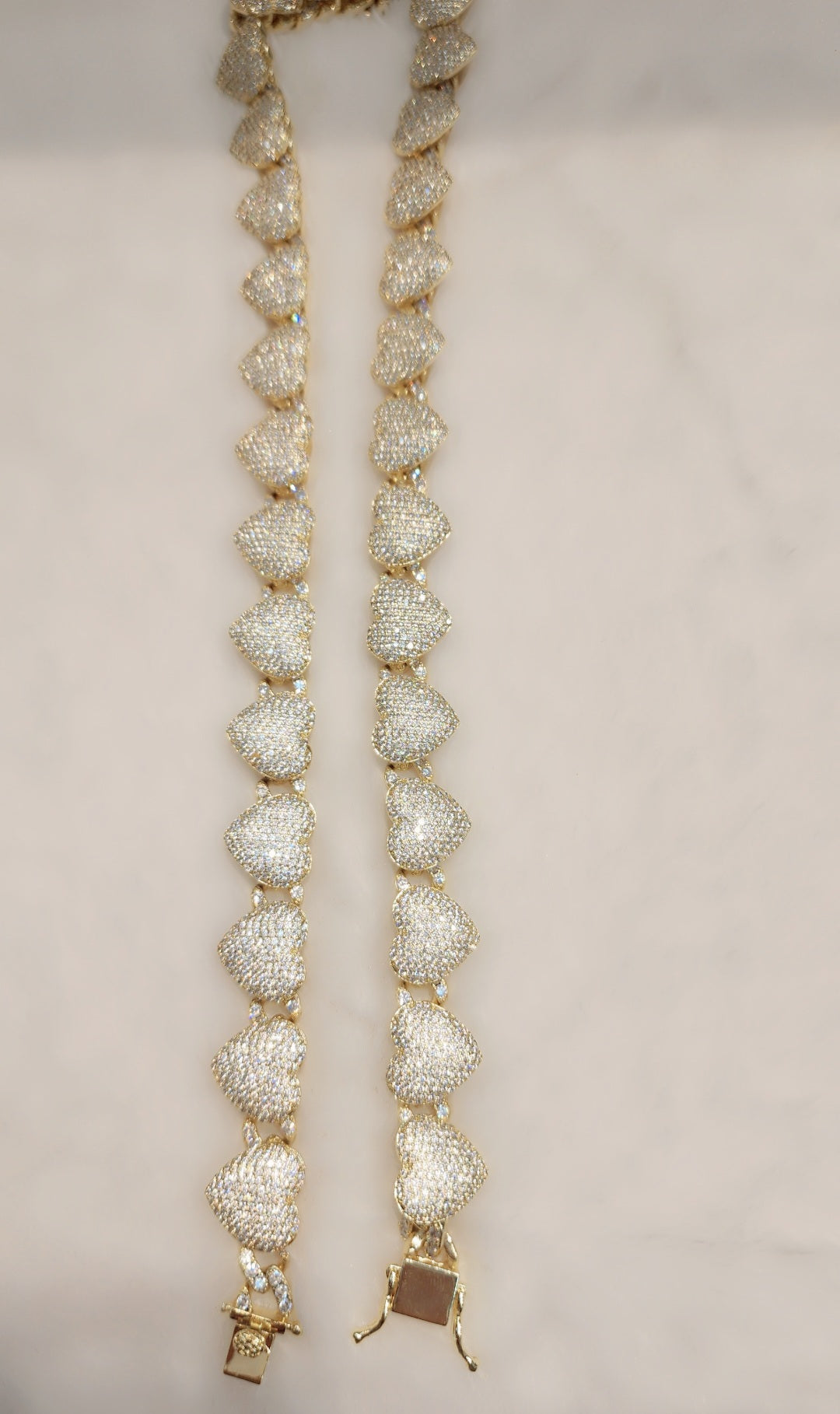 Chaîne plaquée or glacée