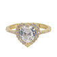 10k Real Gold Ring heart shape American diamond