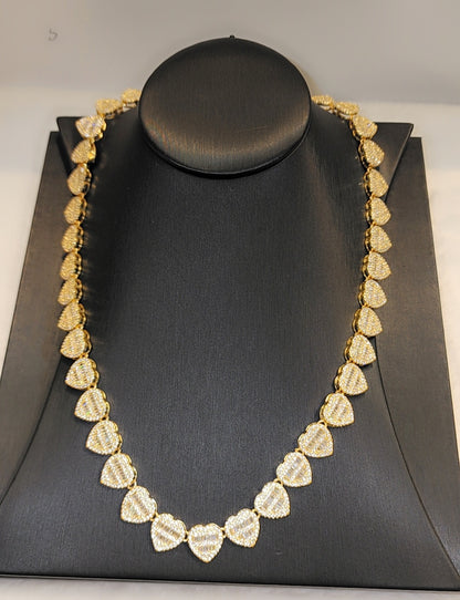 Chaîne plaquée or glacée