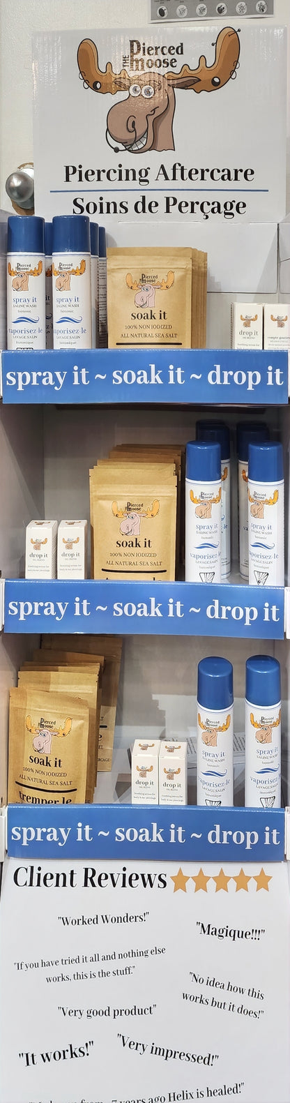 Fournitures de piercing après-soins