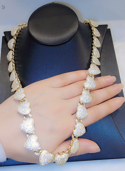 Chaîne plaquée or glacée