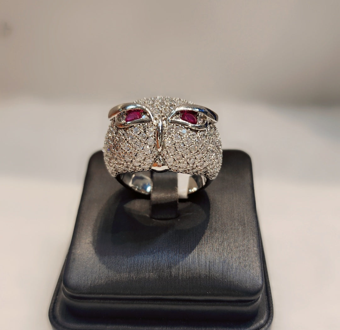 Bague hibou glacée