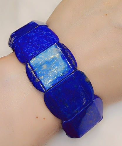 Bracelet en lapis-lazuli naturel
