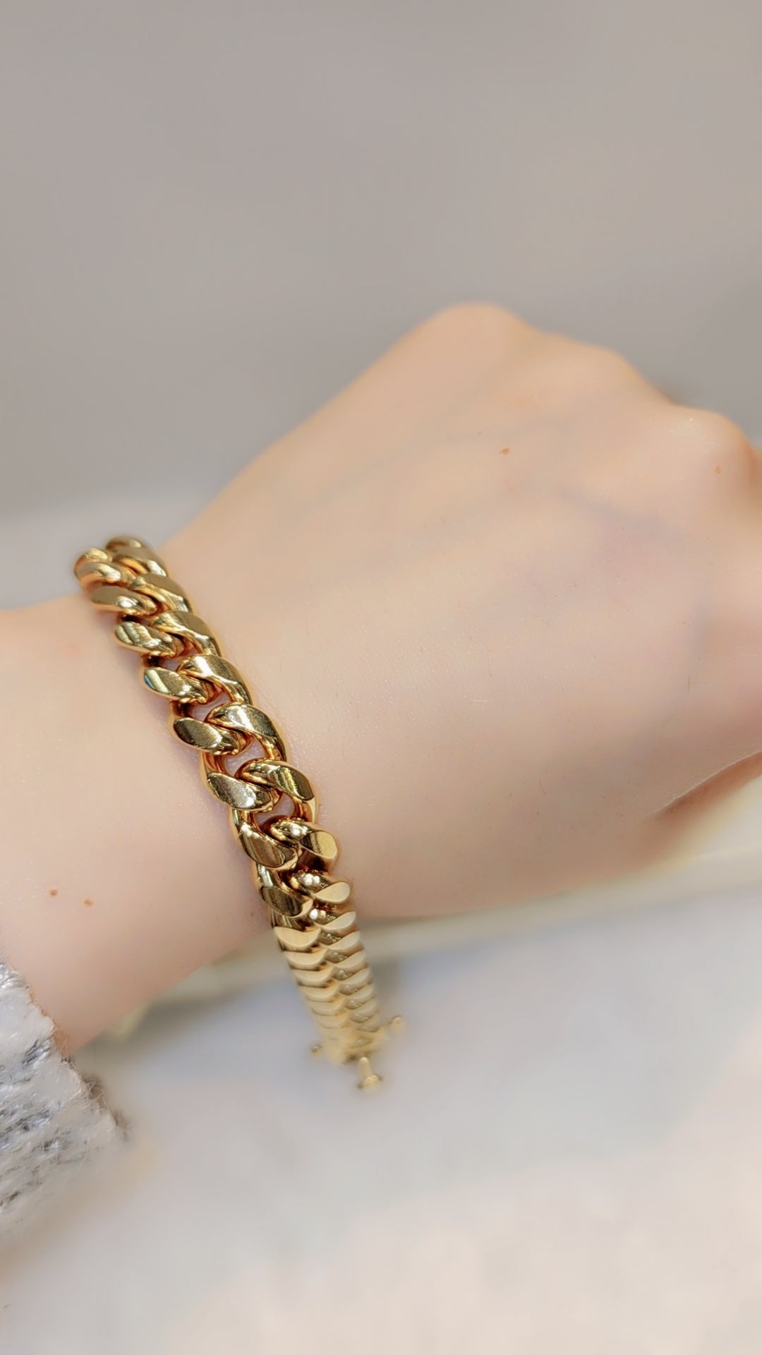 Bracelet à maillons cubains en acier inoxydable