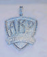 Iced out White gold plated pendant