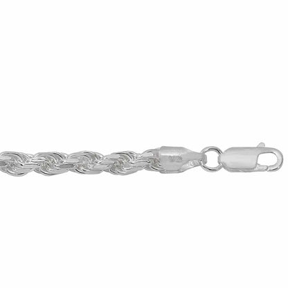 Chaîne en argent sterling taille diamant (4,6 mm)