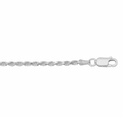 Chaîne en argent sterling taille diamant (1,8 mm)