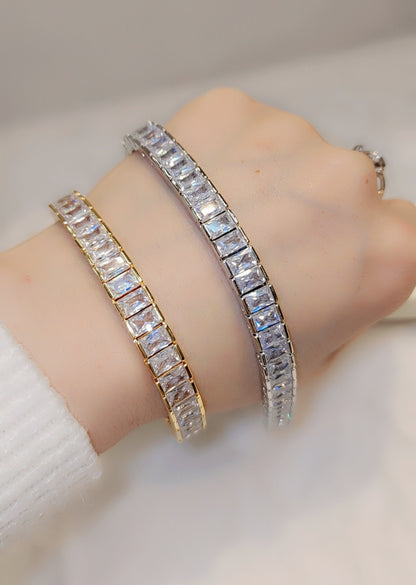 Bracelet plaqué or glacé