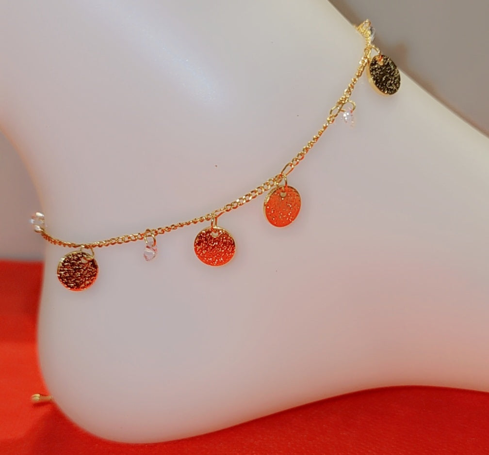 Gold plated coin Anklet