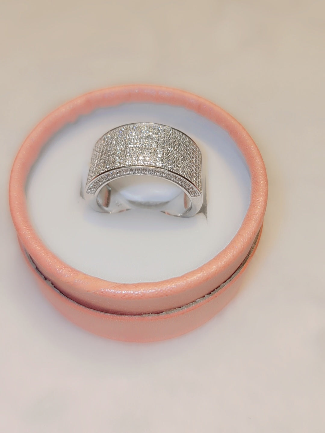 Bague en argent sterling avec effet glacé