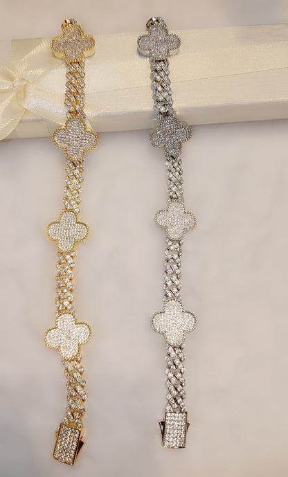 Bracelet plaqué or glacé