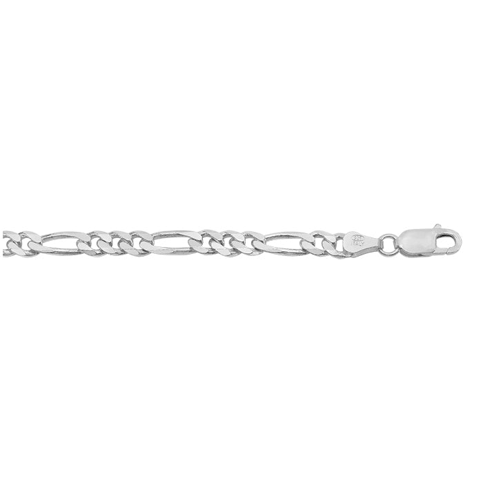 Chaîne figaro en argent sterling (5,6 mm)