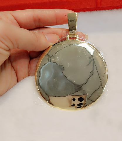 Pendentif photo glacé