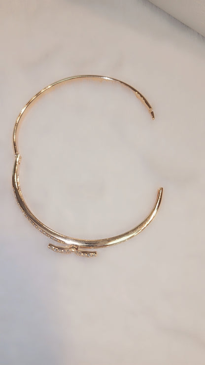 Gold plated butterfly bangle