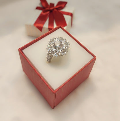 Bague flocon de neige en argent sterling