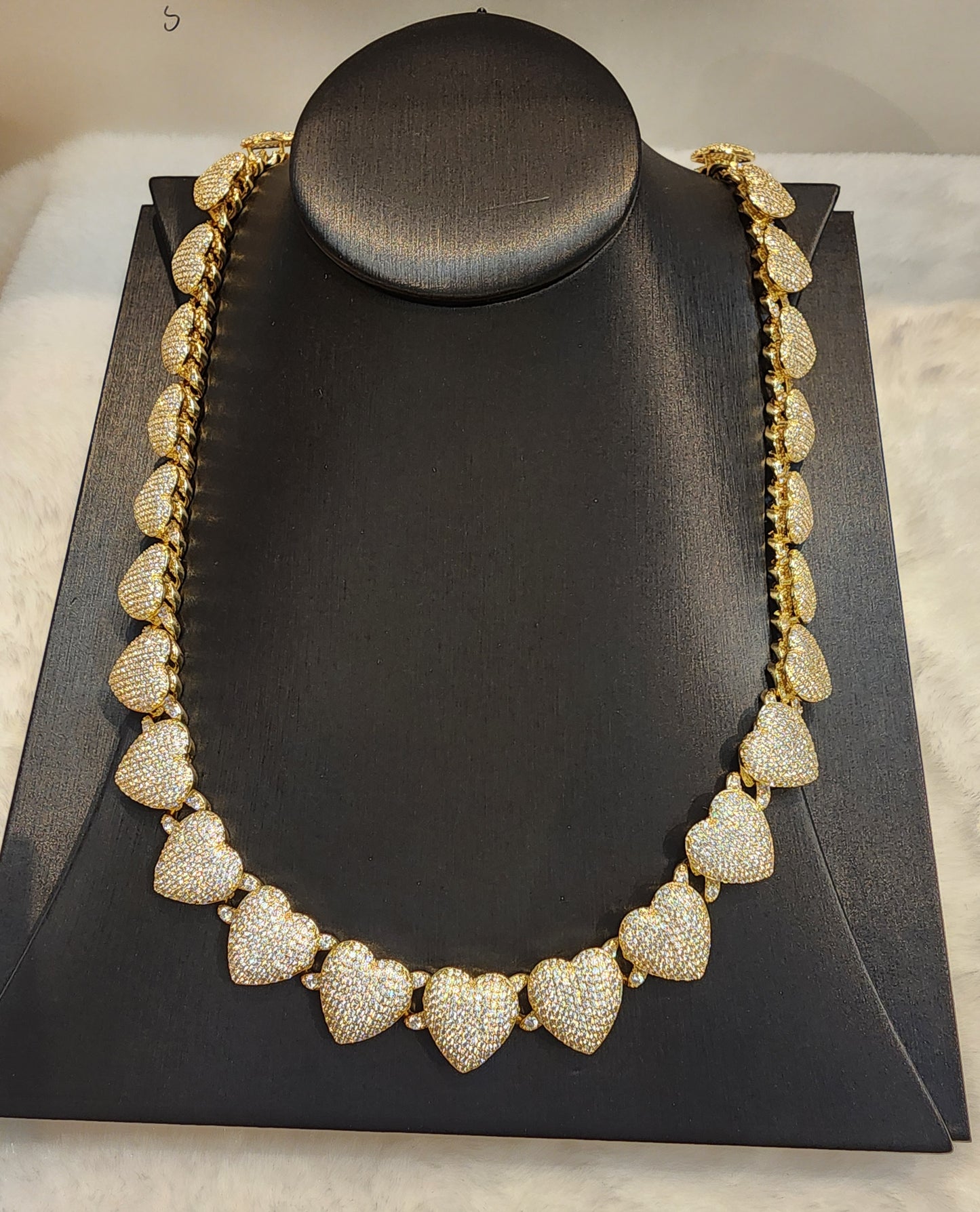 Chaîne plaquée or glacée