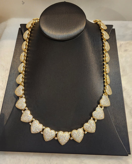 Chaîne plaquée or glacée