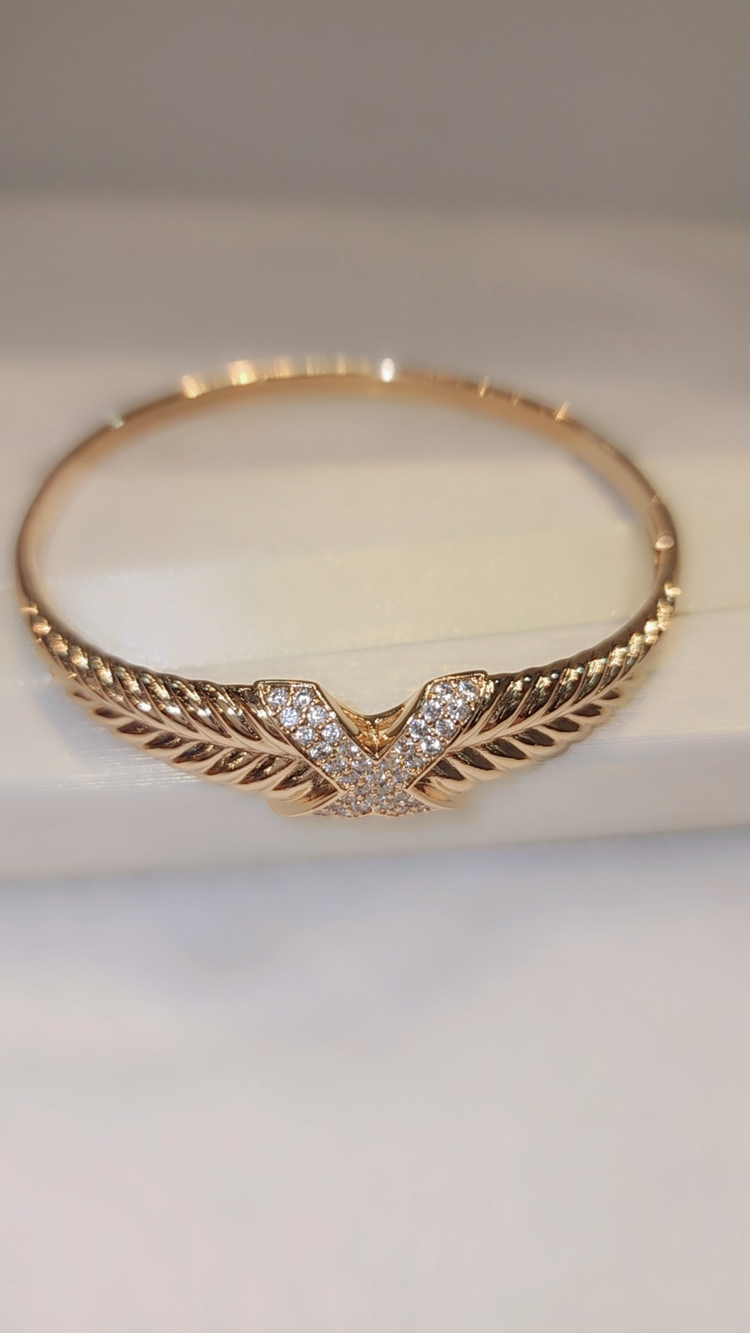 Gold plated bangle