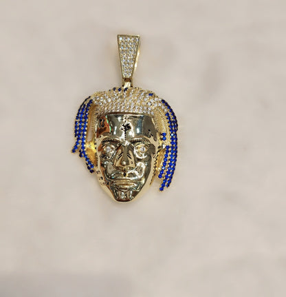 ਆਈਸਡ ਆਊਟ ਵ੍ਹਾਈਟ ਗੋਲਡ ਪਲੇਟਿਡ ਰੈਪਰ ਪੈਂਡੈਂਟ