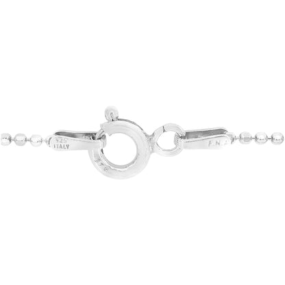 ਸਟਰਲਿੰਗ ਸਿਲਵਰ ਬੀਡ ਚੇਨ (1.2mm)