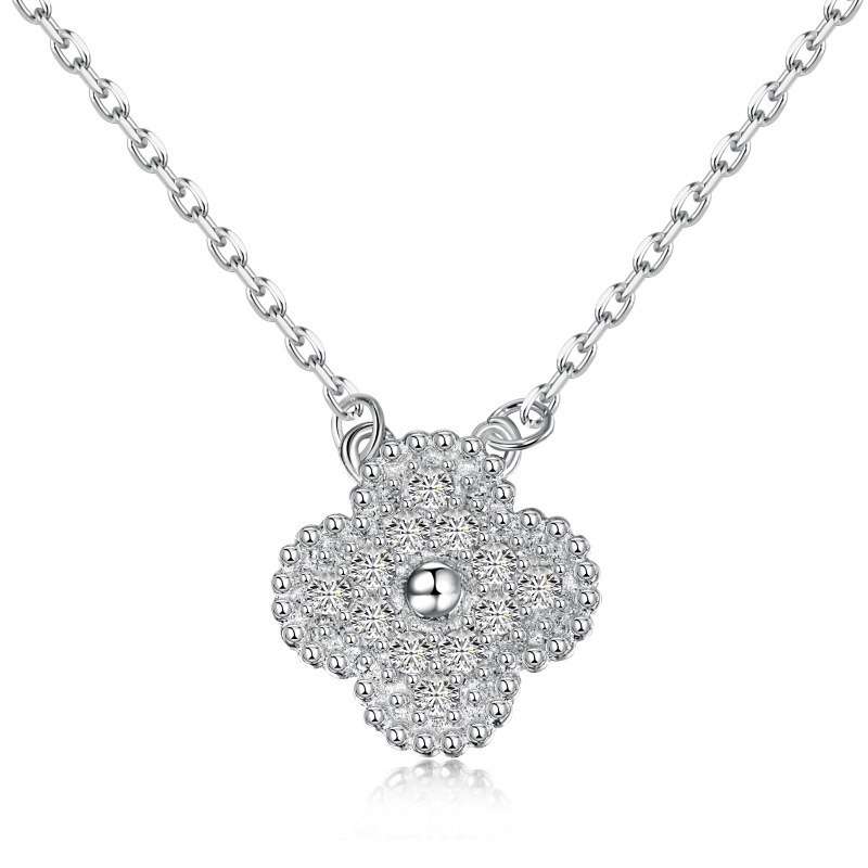 Ensemble de trèfles en argent véritable