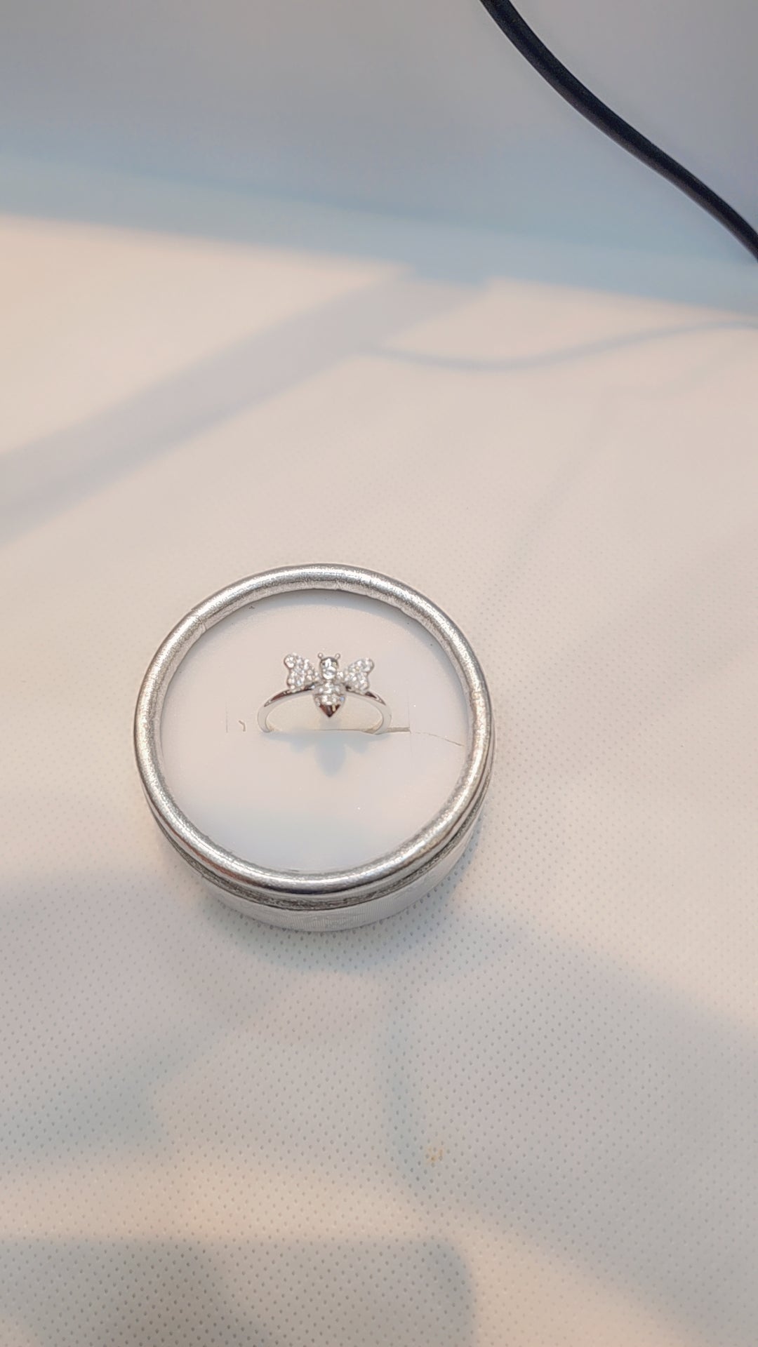 Bague bourdon en argent sterling