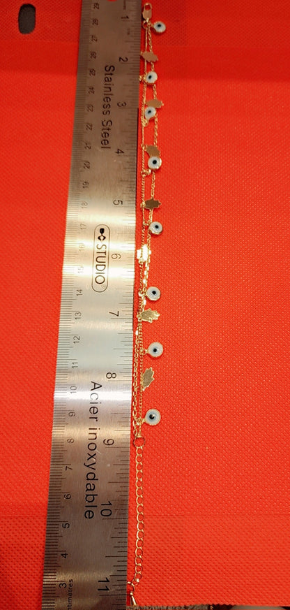 Bracelet de cheville plaqué or