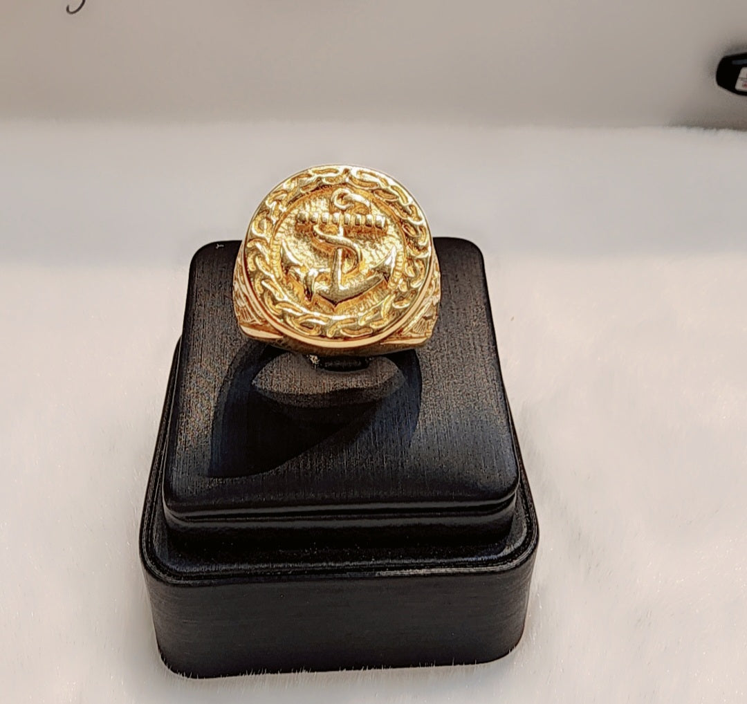 Bague ancre plaquée or