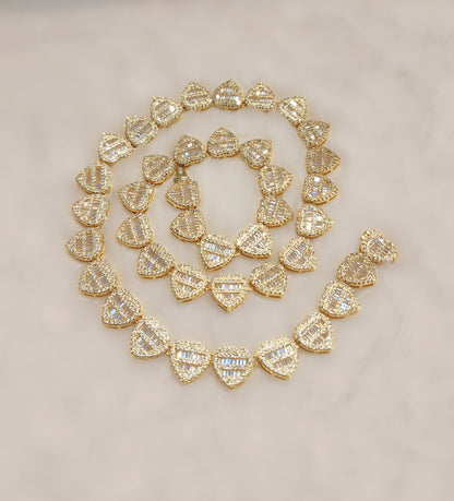 Chaîne plaquée or glacée