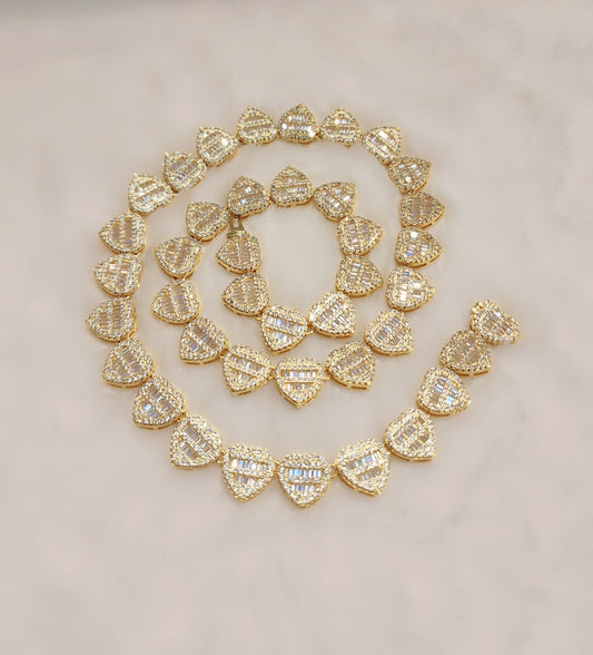 Chaîne plaquée or glacée