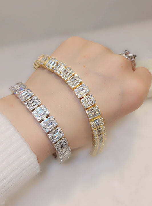 Bracelet plaqué or glacé