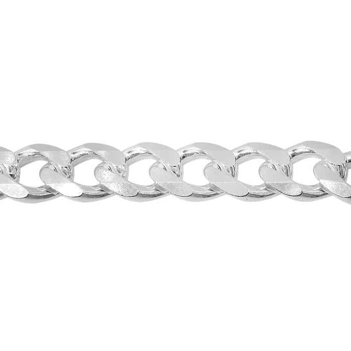 Chaîne gourmette en argent sterling (6,7 mm)