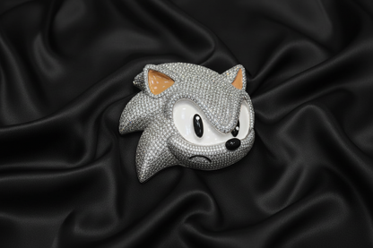 Iced out gold plated sonic pendant