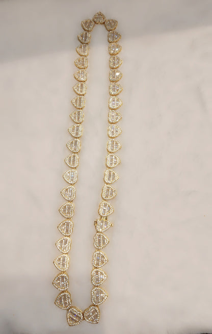 Chaîne plaquée or glacée