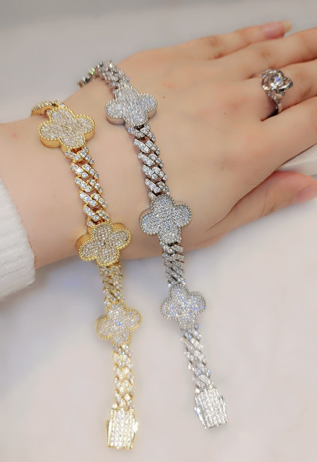 Bracelet plaqué or glacé