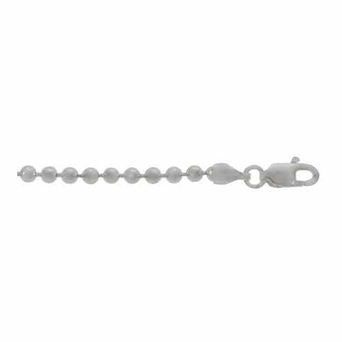 Chaîne à perles en argent sterling (2,5 mm)