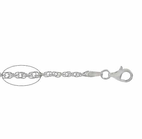 Chaîne de blé en argent sterling (1,5 mm)