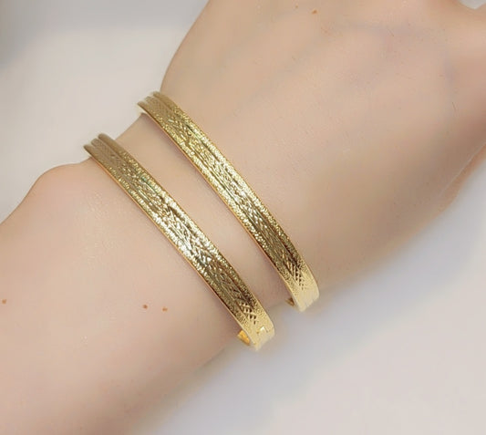 Gold plated bangles